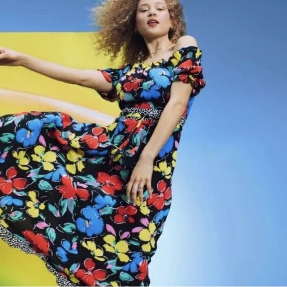 RIXO X TARGET Floral Off The Shoulder Puff Sleeve Dress